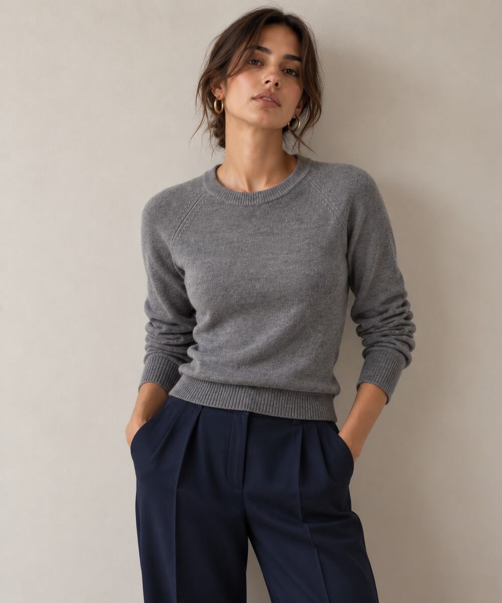 Vince Sweater Womens XL Gray Wool Cashmere Blend Crewneck Minimalist Luxury